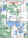 Lewiston, Michigan area map